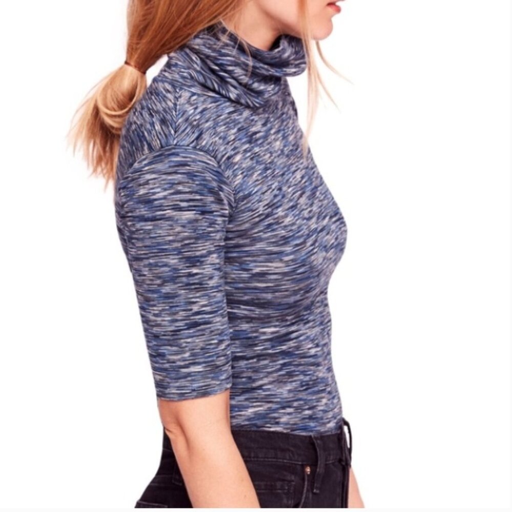 Free People Sunshine Space-Dyed Turtleneck Top – Size M NWT